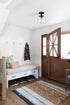 Industrial Semi Flush Mount Ceiling Light Clear Glass Shade